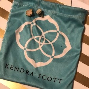 Kendra Scott White/Ivory Sparkly Stud Earrings